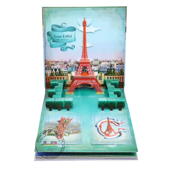 Custom hardcover children cartoon 3D pop up board book printing service